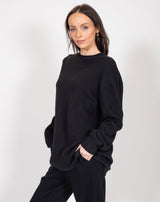 Waffle Knit Boxy L/S