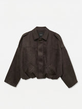 Hazel Faux Suede Bomber
