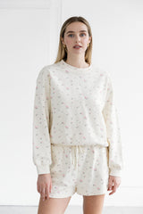 Floral Elastic Crew