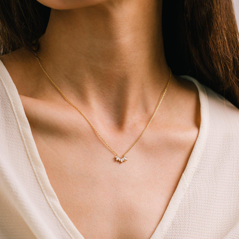Crown Necklace-Clear