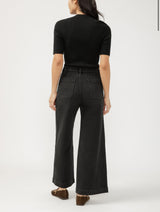 Vintage Ankle Wide Leg-Ebony