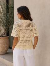 Crochet Johnny Neck Top