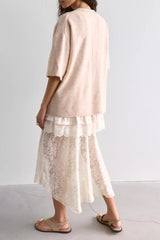 Margot Sweater Tee-Pearl
