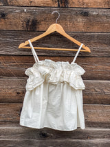 Linen Ruffle Tank