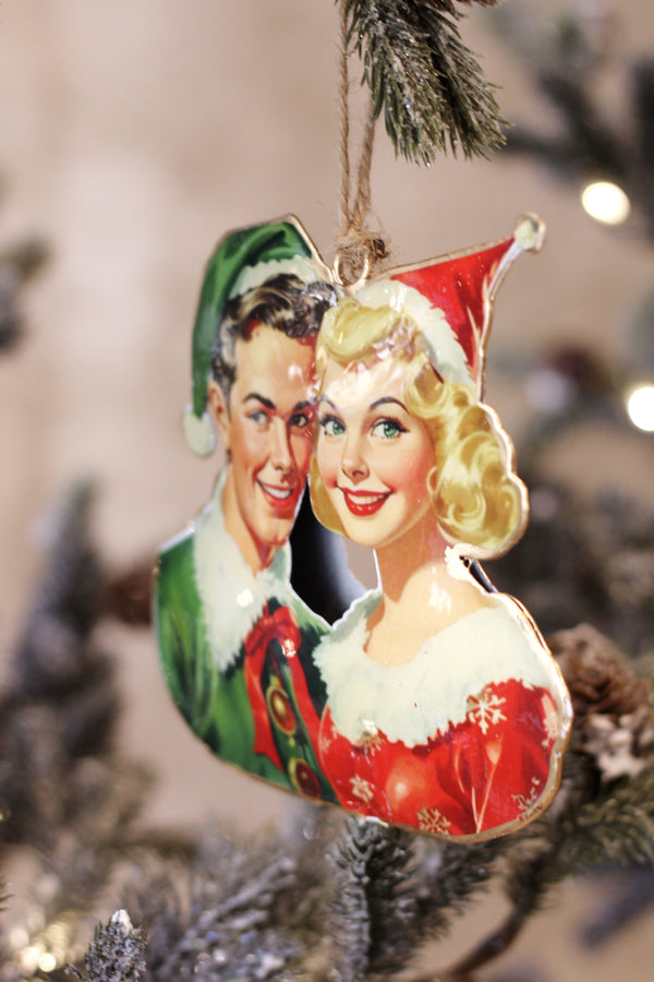 Retro Couple Ornament