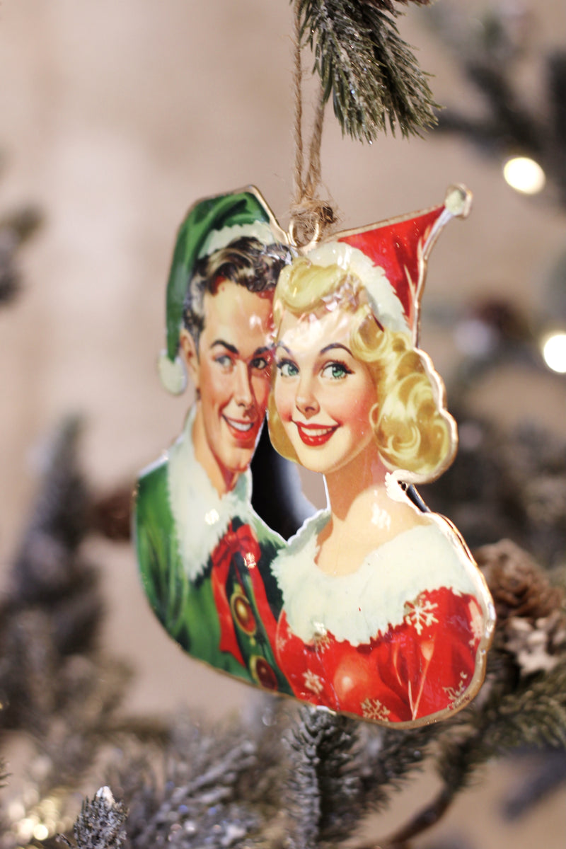 Retro Couple Ornament