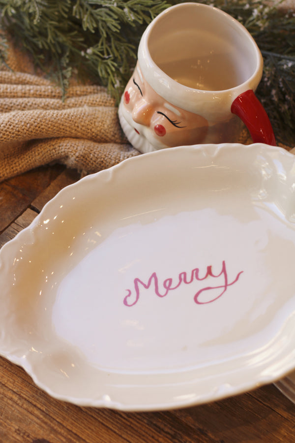 Scalloped Merry Platter