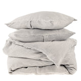 Lina Linen Duvet-Grey Stripe