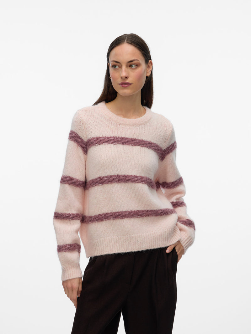 Zada Braided Stripe Pullover