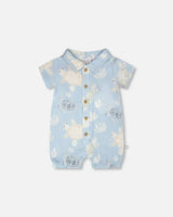 Turtle Muslin Romper