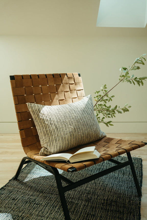 Ticking Stripe Linen Pillow