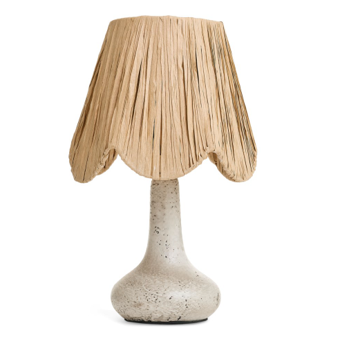Scalloped Shade Ceramic Lamp