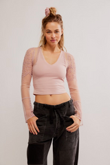 Who's That Girl Top-Pale Mauve #276