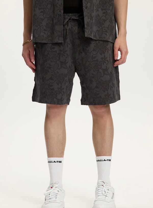 Jaquared Linen Short