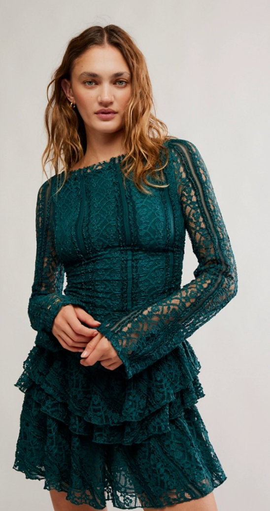 tabby lace mini dress Free People Women's Tabby Lace Mini Dress, Tea, XL at Amazon Women's Clothing store