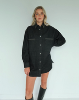 Shania Studded Jacket-Black