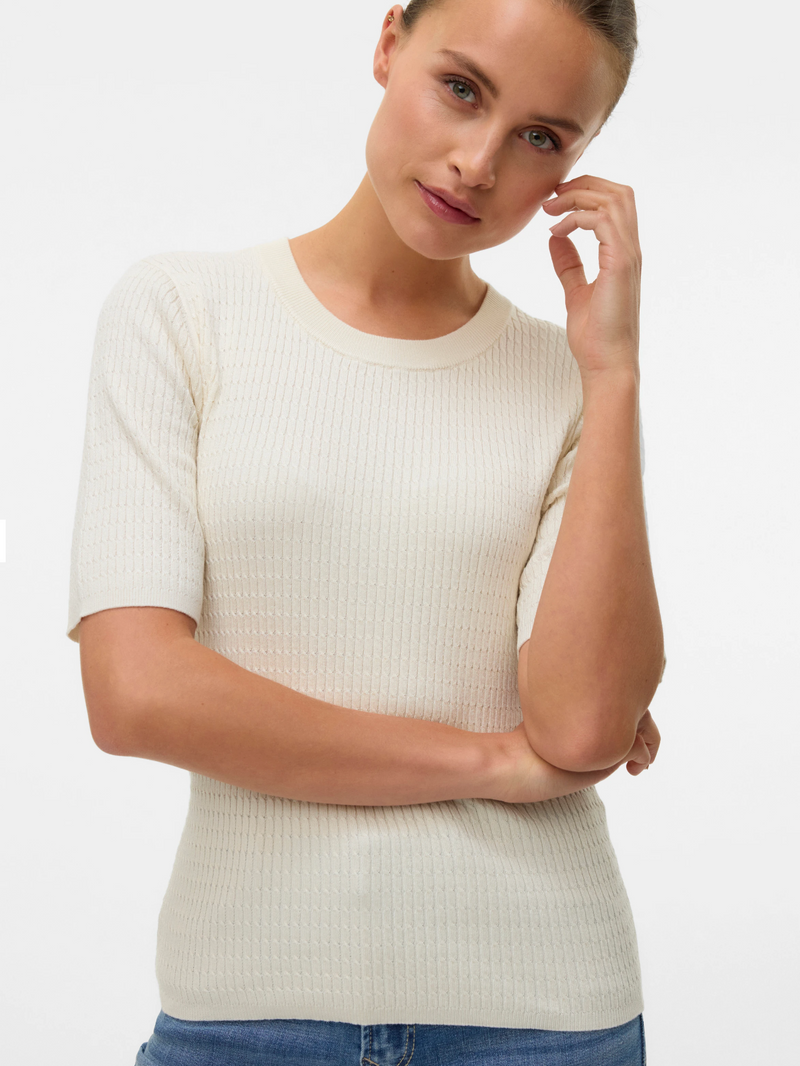Silje Cable Pullover Knit Top