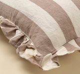 Ruffle Thick Stripe Pillow 20X20