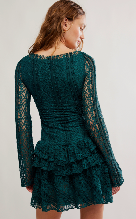 tabby lace mini dress Free People Tabby Lace Mini Dress