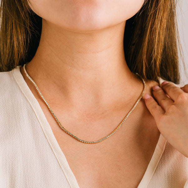 Tennis Necklace-Clear