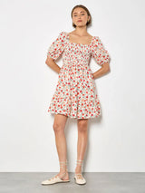 Puff Sleeve Poplin Dress