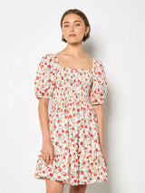 Puff Sleeve Poplin Dress