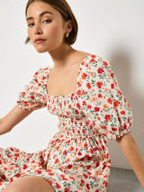 Puff Sleeve Poplin Dress
