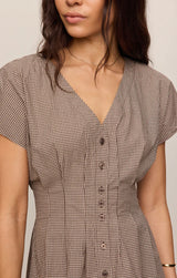 Sanna Gingham Midi Dress