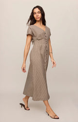 Sanna Gingham Midi Dress