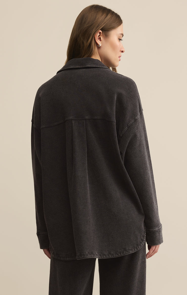 All Day Knit Denim Jacket-Black F25