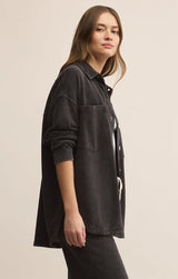 All Day Knit Denim Jacket-Black F25