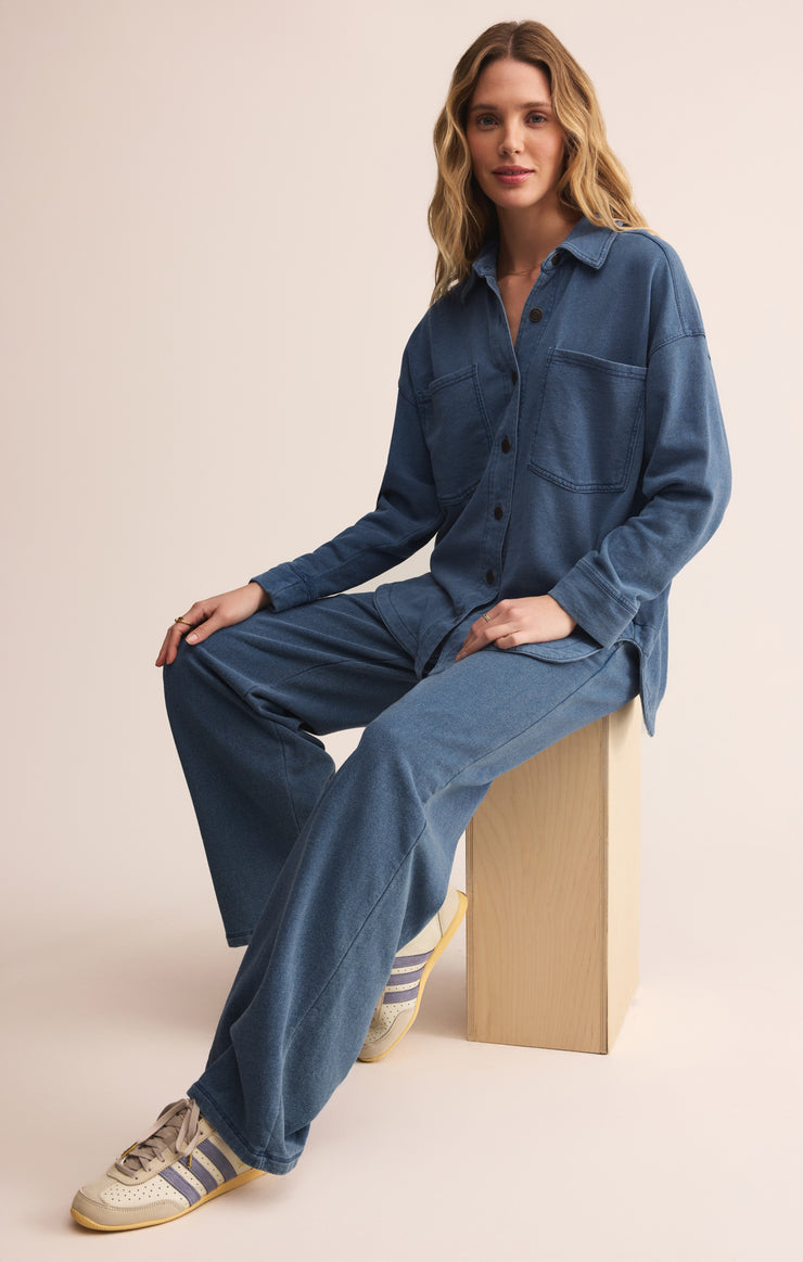 All Day Knit Denim Jacket-Indigo F25