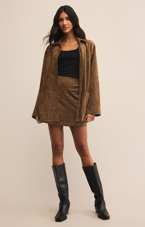 Ciera Faux Suede Mini Skirt