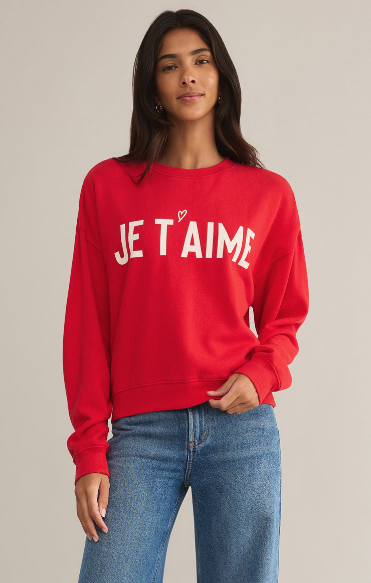 First Date Je T'aime Sweater