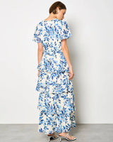 Tiered Leaf Print Dress