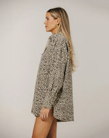 Shania Jacket-Washed Leopard