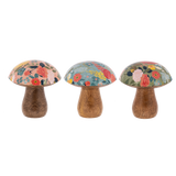 Wooden Floral Mushroom