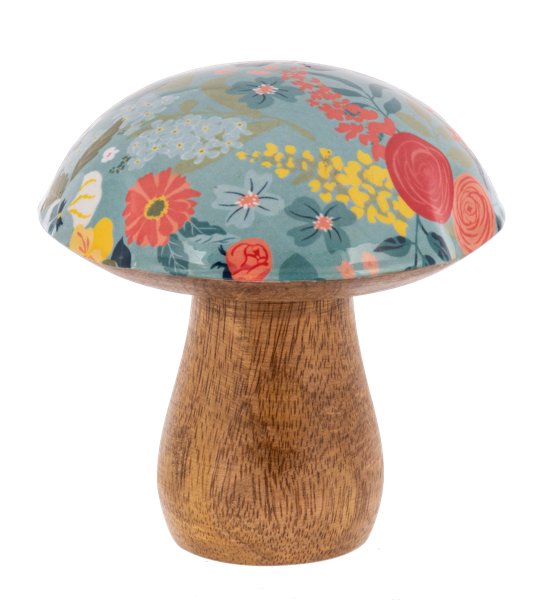 Wooden Floral Mushroom