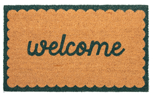 Scalloped Welcome Doormat