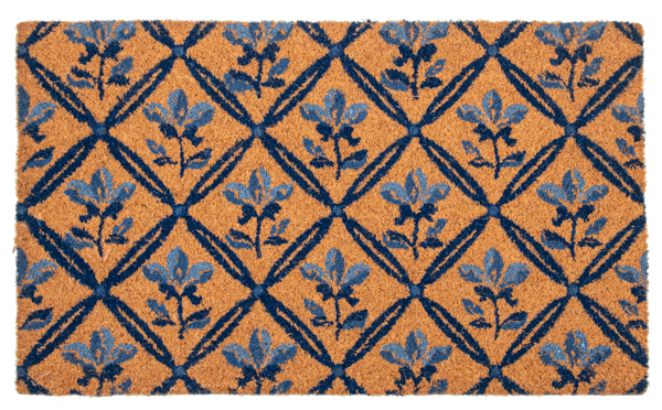 Blue Flower Doormat