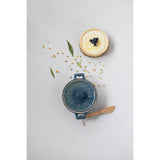 Blue Stoneware Brie Baker
