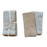 Cotton Napkin W/Stripe S/4