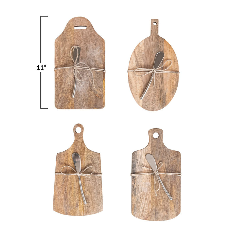 Mango Wood Board W/Knife