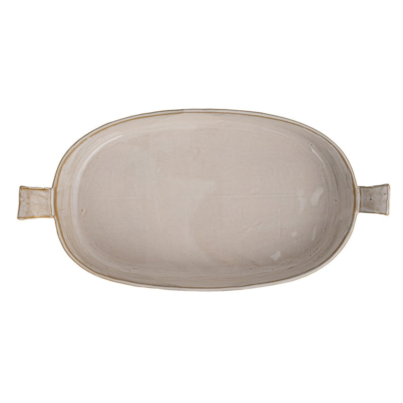 White Stoneware Baker