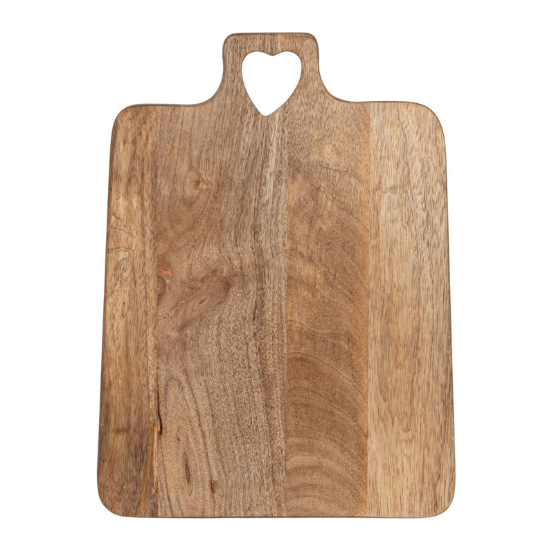 Mango Wood Cutting Board W/Heart
