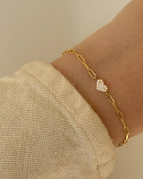 Pave Heart Bracelet