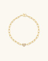 Pave Heart Bracelet
