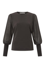 Fine Yarn Puff Slv Sweater