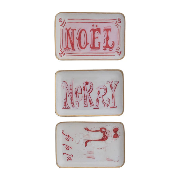 Holiday Enamel Tray