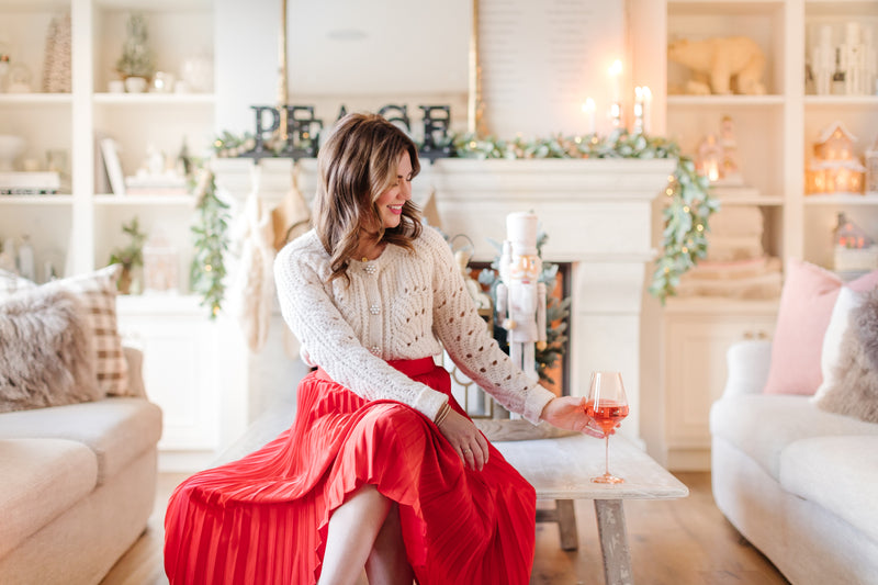 Pleated Midi Skirt